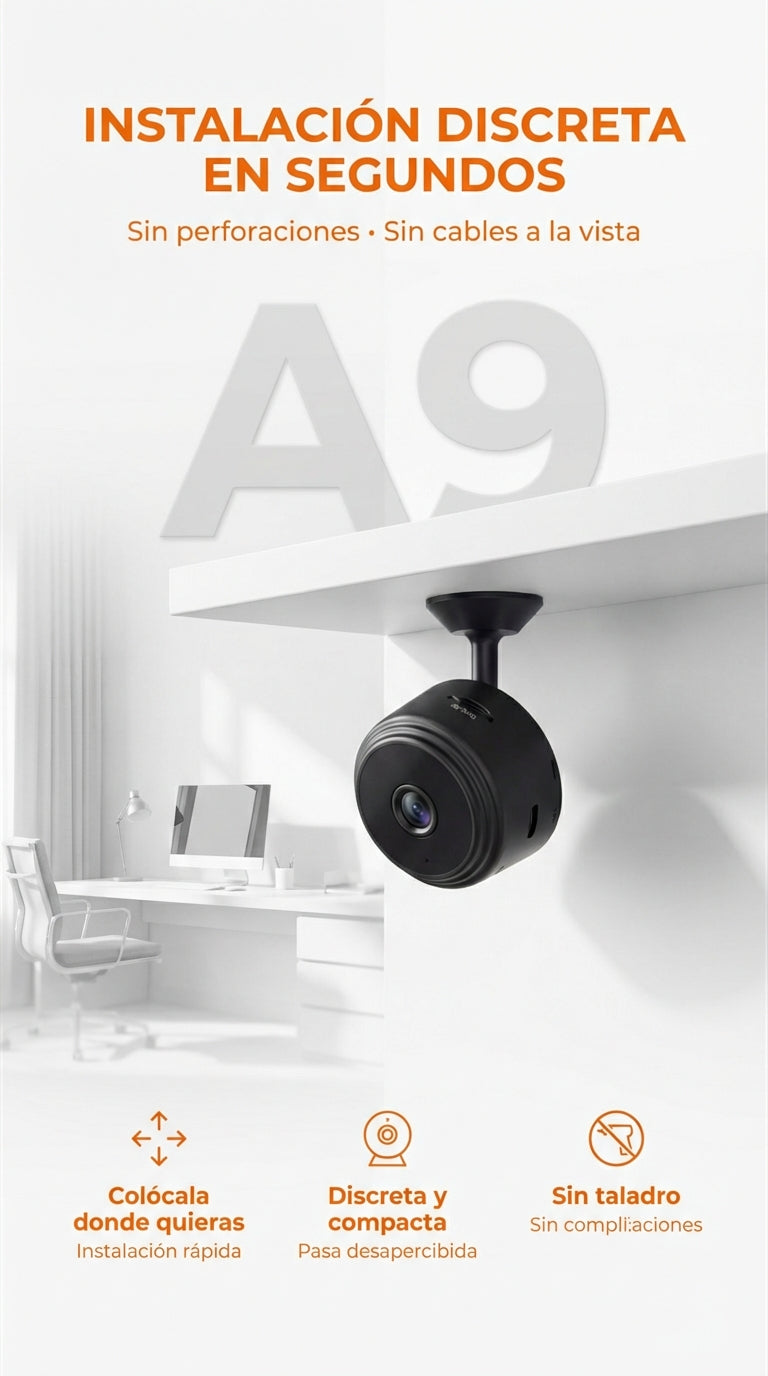 Mini Cámara de Seguridad WiFi HD Discreta