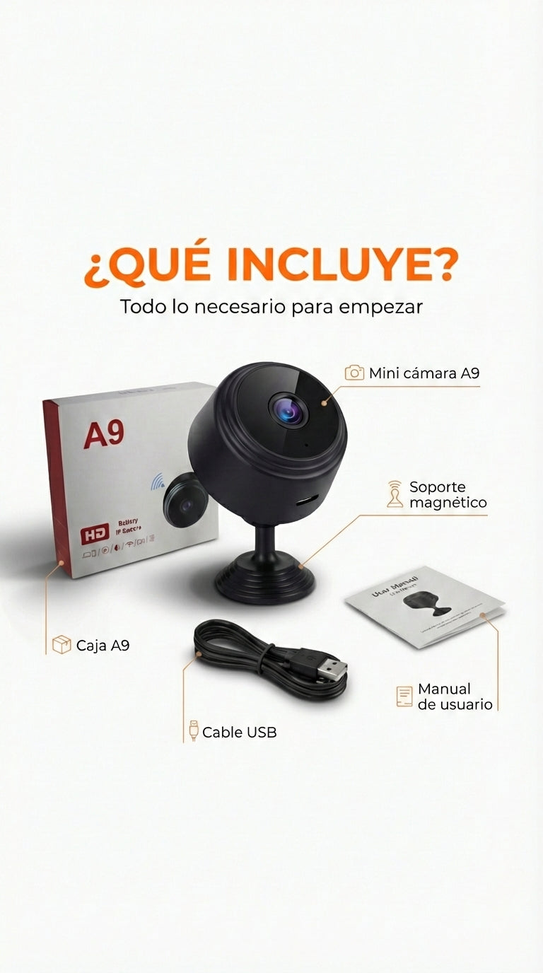 Mini Cámara de Seguridad WiFi HD Discreta